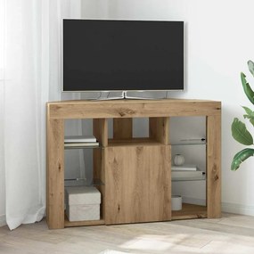 Γωνιακός LED Τηλεοπτικός Κάμπινγκ Artisan Oak 108 x 40 x 68 εκ.