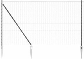 vidaXL Φράκτης  Γκρι 1,5x100 μ Χάλυβας