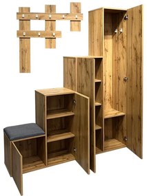 Έπιπλο εισόδου Nenich σε sonoma απόχρωση 150x37x180εκ 150x37x180 εκ.