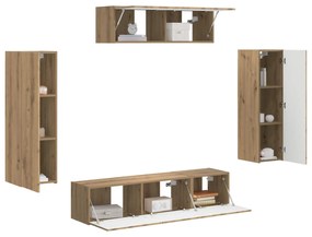 vidaXL Ντουλάπι TV 3 pcs Artisan Oak