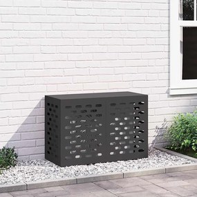 vidaXL Κάλυμμα κλιματιστικού Μαύρο 90 x 40 x 60 εκ Ατσάλι