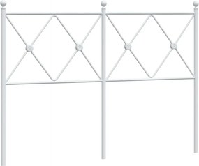 vidaXL Ανταλλακτικό κεφαλάρι Λευκό 120 εκ. Μεταλλικό