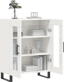 vidaXL Ντουλάπι Γυαλιστερό Λευκό 69,5x34x90 εκ. Επεξεργασμένο Ξύλο