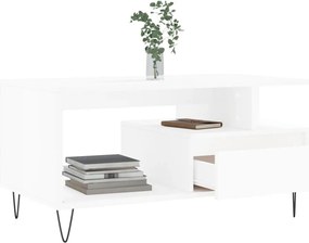 vidaXL Τραπεζάκι Σαλονιού Λευκό 90 x 49 x45 εκ. από Επεξεργασμένο Ξύλο