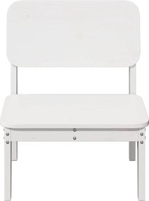 Καρέκλα κήπου vidaXL Λευκό 60x52,5x72 cm Ξύλο πεύκο μασίφ