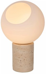 Φωτιστικό Επιτραπέζιο Lucide 05548-01-61 DAVIN Λευκό (White)|Τοπέ (Taupe)