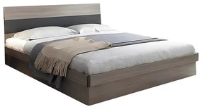 Κρεβάτι Daizy μονό με αποθηκευτικό χώρο ανοιχτό καρυδί-γκρι μελαμίνης 120x200εκ Υλικό: MELAMINE-IRON 072-000093