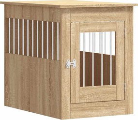 vidaXL Κλουβί Σκύλου Sonoma Δρυς 55 x 80 x 68 εκ. από Επεξεργ. Ξύλο