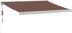 vidaXL Τέντα Πτυσσόμενη Αυτόματη Καφέ 350x250 εκ.
