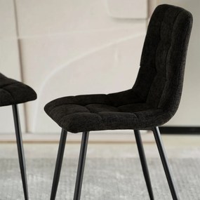Καρέκλα Τραπεζαρίας (55x45x88) Spitishop Stol Black