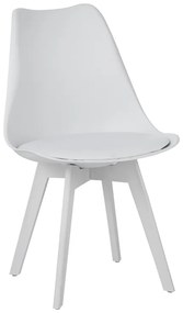 Καρέκλα Gaston I PP-PU σε λευκή απόχρωση 48.5x53.5x81.5εκ Υλικό: PP  PU cushion PP legs 271-000037