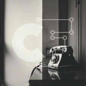 Intra Συλλεκτικό Ξύλινο Παζλ Plywood  4mm - Vintage ασπρόμαυρο τηλέφωνο Σε Ξύλινο Κουτί - Διαστάσεις Puzzle: 10x10 cm – 25 κομμάτια