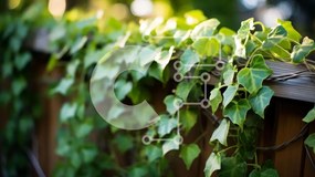 Intra Συλλεκτικό Ξύλινο Παζλ Plywood 4mm - Ξύλινος φράχτης με πράσινο κισσό Σε Ξύλινο Κουτί - Διαστάσεις: 10x10 cm – 25 κομμάτια