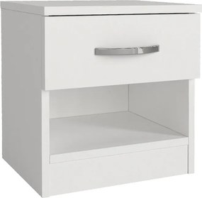 Κομοδίνο Lube Megapap χρώμα λευκό 40x28,2x40εκ.