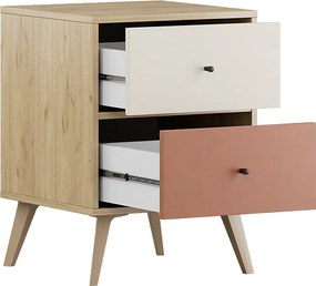 Κομοδίνο Terra Megapap χρώμα florida oak 44x44x61εκ.