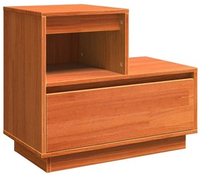 vidaXL Κομοδίνο 2 pcs Καφέ κεριού 60 x 34 x 51 εκ. Μασίφ ξύλο πεύκου