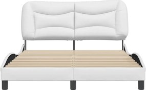 vidaXL Πλαίσιο κρεβατιού χωρίς Στρώμα Hvar Λευκό 120x200 εκ. Συνθετικό Δέρμα