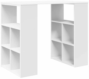vidaXL Γραφείο με ράφι Λευκό 90 x 50 x 75 εκ. Επεξεργασμένο ξύλο