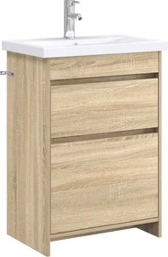 vidaXL Σετ Επίπλων Μπάνιου Sonoma Δρυς 61 x 40 x 84,5 εκ