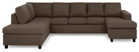 Γωνιακός Καναπές Scandinavian Choice C174, Μαύρο, Καφέ, 300x195x92cm, 130 kg, Πόδια: Πλαστική ύλη | Epipla1.gr