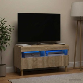 vidaXL Ντουλάπα LED Τηλεόρασης Sonoma Δρυς Επεξεργασμένο Ξύλο