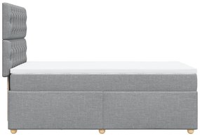 ΚΡΕΒΑΤΙ BOXSPRING ΜΕ ΣΤΡΩΜΑ ΑΝΟΙΧΤΟ ΓΚΡΙ 80X200 ΕΚ. ΥΦΑΣΜΑΤΙΝΟ 3293414