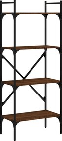 vidaXL Βιβλιοθήκη 4 Επιπέδων Καφέ Δρυς 56x31,5x138,5 εκ. Επεξεργ. Ξύλο