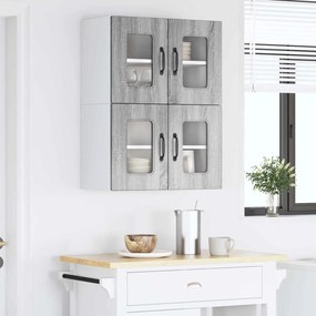 vidaXL Πάνελ πλυντηρίου πιάτων Kalmar 2 pcs Γκρίζο Σονομα