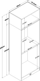 Ντουλάπα Λευκό BRIGES 90x57.5x255