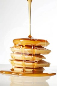 Σετ των 2 Intra Συλλεκτικό Ξύλινο Παζλ Plywood 4mm - Στοίβα από τηγανίτες με σιρόπι Σε Ξύλινο Κουτί - Διαστάσεις: 10x10 cm – 25 κομμάτια