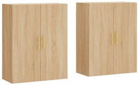 vidaXL Ντουλάπια Τοίχου 2 τεμ. Sonoma Δρυς 69,5 x 34 x 90 εκ.