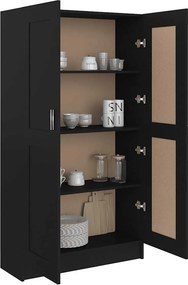 vidaXL Βιβλιοθήκη Μαύρη 82,5 x 30,5 x 150 εκ. Επεξ. Ξύλο