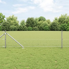 vidaXL Φράκτης Welded Wire  με 13 Στερεώματα 0.8x100 μ Γαλβανισμένος Χάλυβας