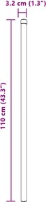 vidaXL Στύλος Περιφράξεων 2 pcs Πράσινο 110 cm