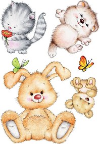 Cute Animals αυτοκόλλητα τοίχου XL (18304)