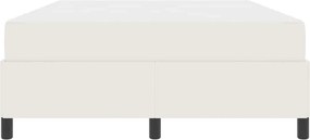 vidaXL Σκελετός Κρεβατιού με στρώμα Κρεμ 160 x 200 cm ύφασμα