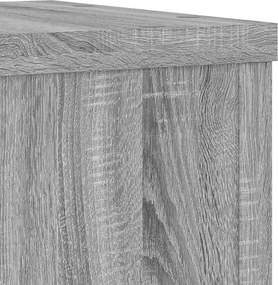 vidaXL Βάσεις Φυτών 2 Τεμ. Γκρι Sonoma 25x25x80 εκ. Επεξεργασμένο Ξύλο
