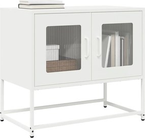 ντουλάπι τηλεόρασης vidaXL Λευκό 68x39x60,5cm από χάλυβα ψυχρής έλασης