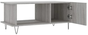 vidaXL Τραπεζάκι Σαλονιού Γκρι Sonoma 90x50x40 εκ. Επεξεργασμένο Ξύλο