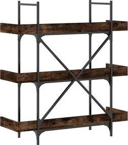 vidaXL Βιβλιοθήκη 3 Επιπέδων Καπν. Δρυς 100x33x108,5 εκ. Επεξεργ. Ξύλο