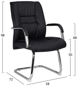 Καρέκλα Querida Μαύρο 58x72x98Υ εκ. 2αδα