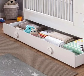 Βρεφική πολυμορφική κούνια BABY COTTON with Telescopic Rail  Λευκό χρώμα  CO-1015  80x180εκ.  Cilek