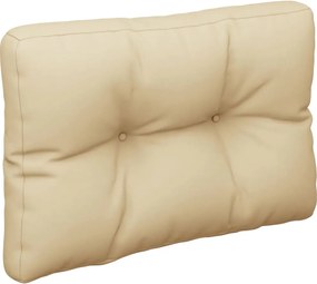 vidaXL Μαξιλάρια Παλέτας 2 τεμ. Μπεζ Υφασμάτινα