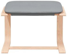 vidaXL Πολυθρόνα Relax Ανοιχτό Γκρι Υφασμάτινη με Υποπόδιο