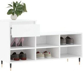 vidaXL Παπουτσοθήκη Λευκή 102x36x60 εκ. από Επεξεργασμένο Ξύλο