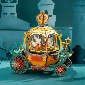 3D Puzzle Άμαξα Κολοκύθα Rolife Pumpkin Carriage Music box AM41