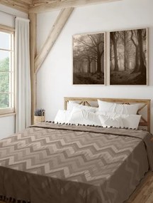 Κουβέρτα Πικέ Ζακάρ GOLWE BROWN