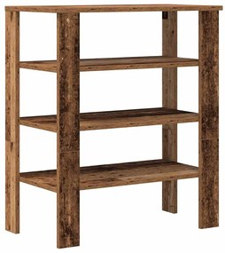Ράφι παπουτσιών Παλιό ξύλο 61x32x70 cm Κατασκευασμένο ξύλο - Καφέ