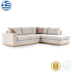 Intrahome Γωνιακός καναπές αριστερή γωνία PYRENEESA Intrahome ύφασμα cream-mocha 280x225x90εκ | SKU: INTRAPA-279111120
