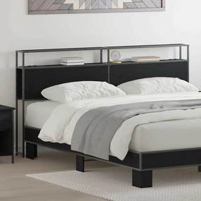 vidaXL Κεφαλάρι Αποθήκης Μαύρη δρυς 180 cm Επεξεργασμένο ξύλο